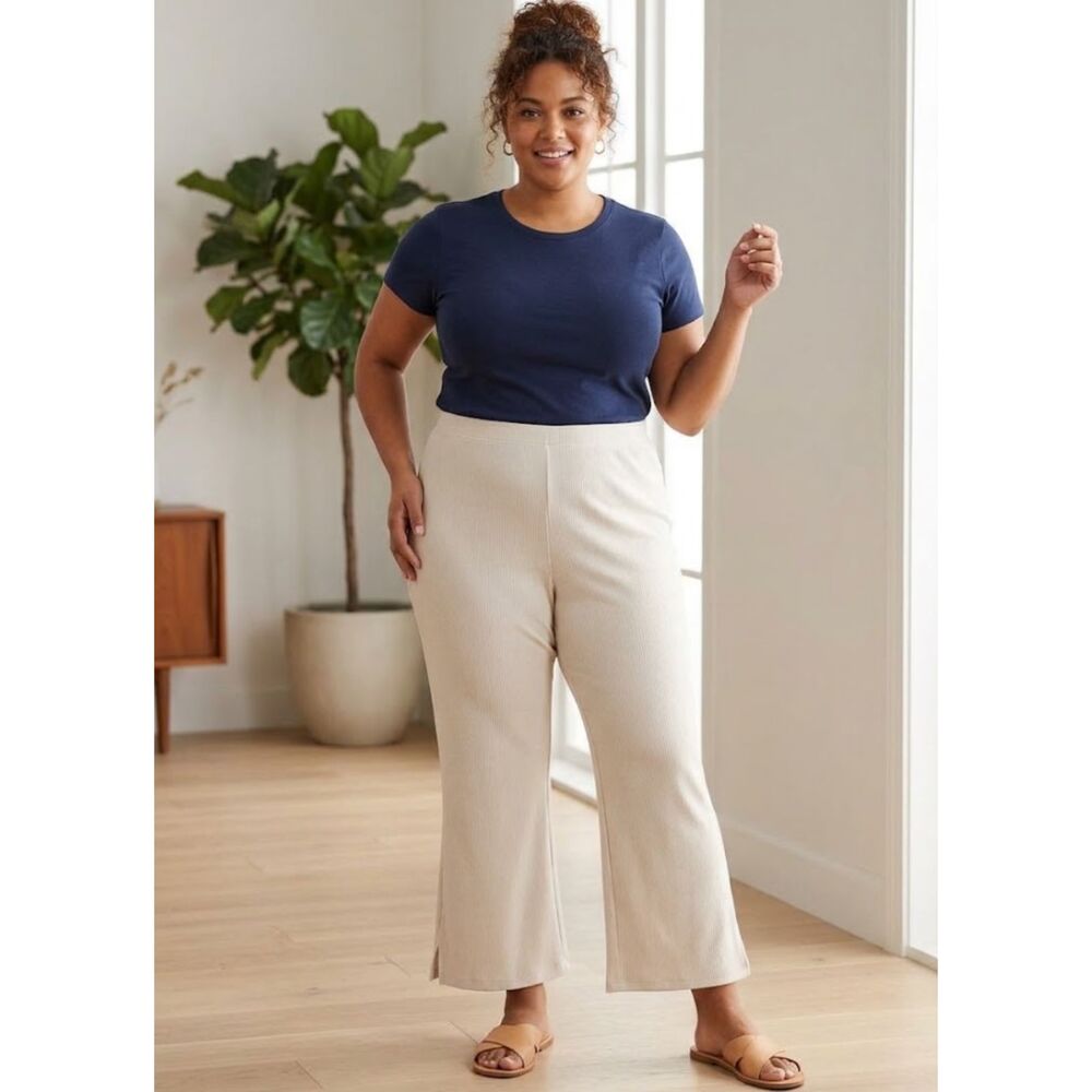 Old Navy High-Waisted Ribbed Crop Flare Lounge Pants Women's Size 3X